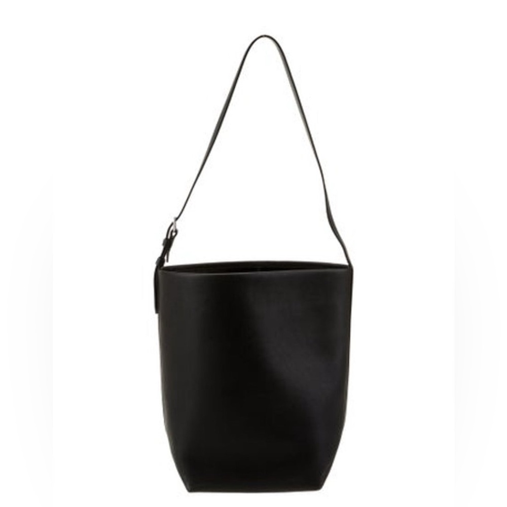 The Row N/S Medium Leather Park Tote in Black PLD